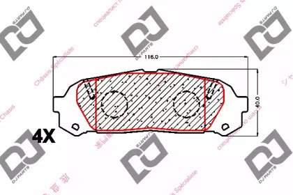 Комплект тормозных колодок DJ PARTS BP1587